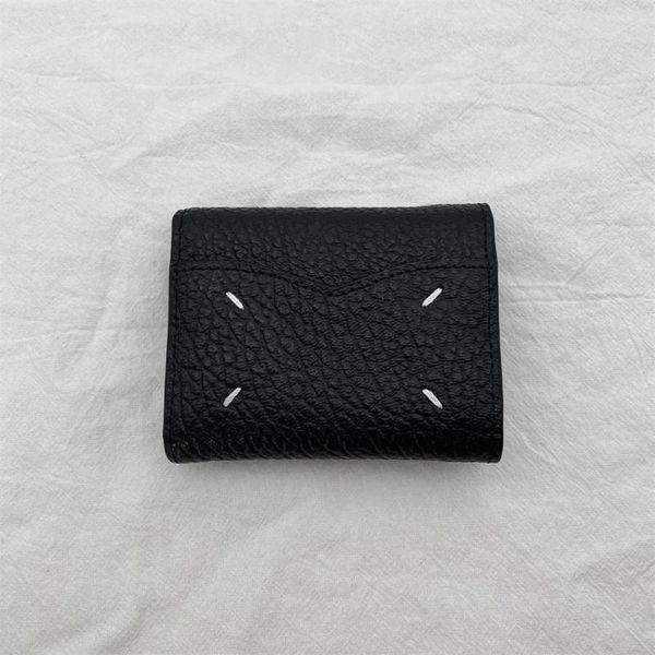 Portefeuilles retourner la fermeture à glissière courte portefeuille en cuir authentique pour les hommes et les femmes Positions de cartes multiples Cow Hide Sac Coin Purse