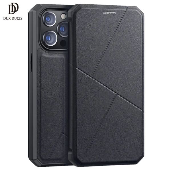 Portefeuilles pour iPhone 13 Pro Max Case Dux ducis Skin x Série Magnetic Flip Leather Case pour iPhone13 Pro Max Full Protection Wallet Cover Wallet