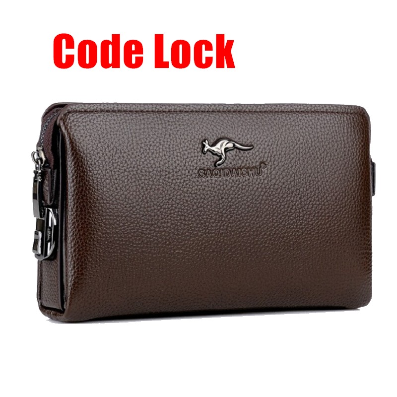 wallets for men password lock long PU Wallet Large Male Clutch Purse