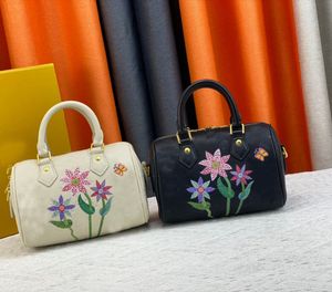 Portefeuilles pour hommes des femmes designer marque de mode fleur imprimé blanc couleurs noires couleurs dames sac à épaule 20,5-13,5 à 12 cm sacs