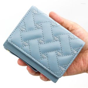 Portefeuilles pour femmes Kawaii mignon portefeuille de luxe concepteur dame rose sac à main en cuir porte-carte