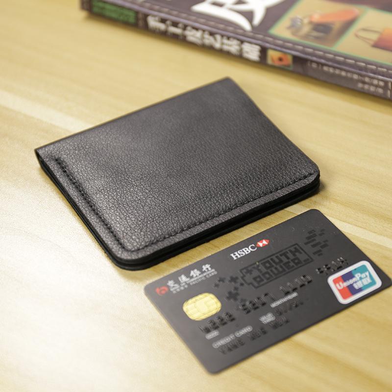 Plånböcker äkta läder casual män plånbok lyxig design kort handväska smal korthållare solid pengar väska tunna minimalistiska plånbokar wallwalle