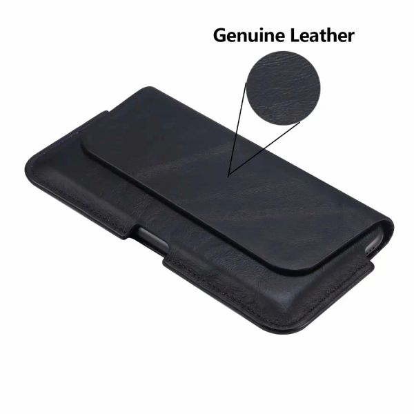 Portefeuilles Étui à portefeuille en cuir authentique pour SAMSUNG S21 Ultra Note 20 Carte Taist Pack Cland Clip Sac pour iPhone 13 12 11 Pouche de téléphone mobile