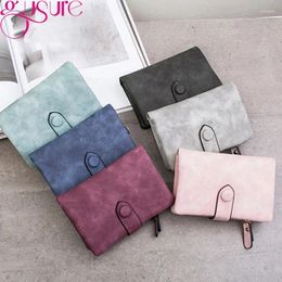 Portefeuilles Gusure Femmes Small Fashion Brand Pu Leather Purse Dames Sac Carte Craquette Courte Femme Femme Pocket de fermeture éclair Vintage