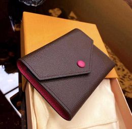 Wallets Hot Classic Luxury Design Fashion Ladies Victorine Short Wallet Multi Function Card Holder Portable Coin Purse Women Pocketbook G230327