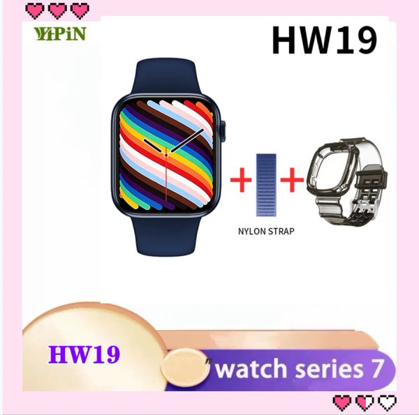 Billeteras HW19 Smart Watch 1.77 Función de billetera Bluetooth Llamada doble Botón Monitor de frecuencia cardíaca Smartwatch PK W66 IWO 13 HW22PRO