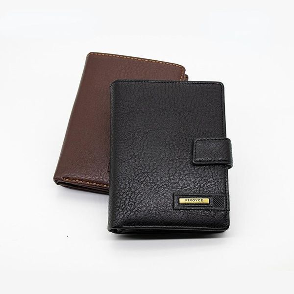 Portefeuilles en 1 portefeuille d'affaires en cuir véritable pour hommes porte-monnaie avec couverture de passeport et étui de licence