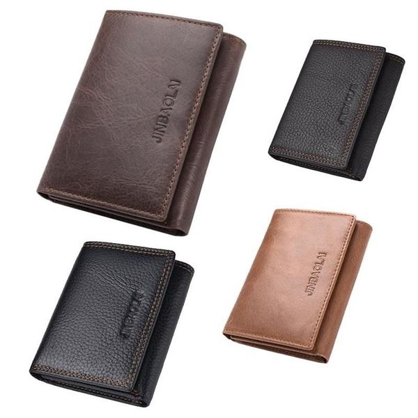 Portefeuilles Jinbaolai Anti-Theft Multi-Card Position RFID Portefeuille en cuir pour hommes252w