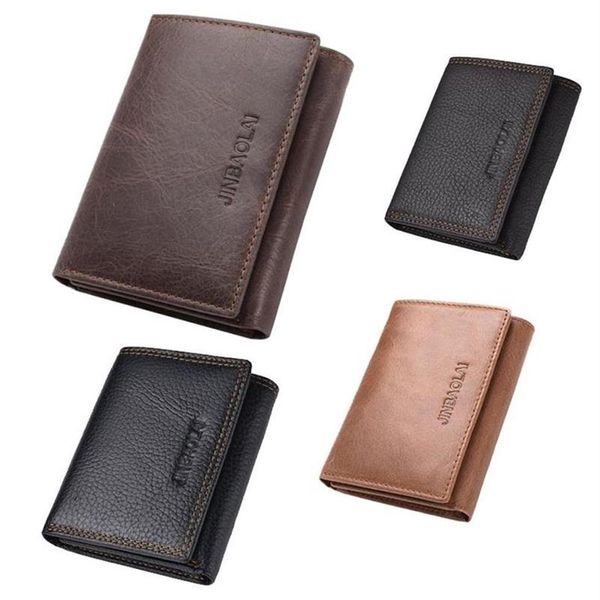 Portefeuilles JINBAOLAI Anti-Theft Multi-Card Position RFID Portefeuille en cuir pour hommes208V242z