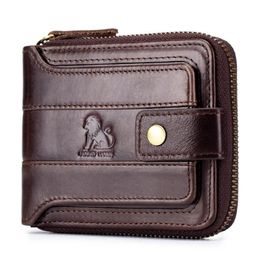 Wallets laoshizi-cartera de cuero genuino para hombre billetera rfid multifuncion bolso almacenamiento monedero tarjetero272g