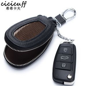 Portefeuille Coue de voiture en cuir pour pour BMW x6 x7 Smart Remote Protector Cases Universal Skylight Boutons Keychain Cover Accessoire Auto