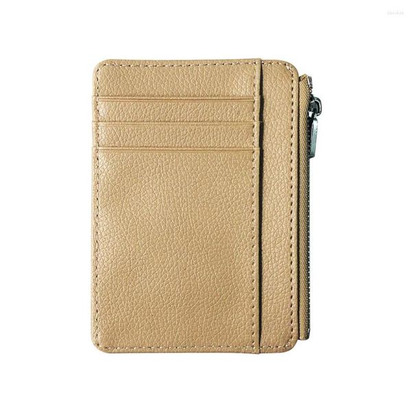 Portefeuilles Portefeuille en cuir pour femmes hommes mode porte-cartes multi-cartes style noir givré papa personnalisé