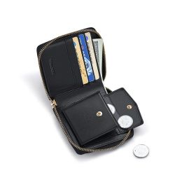 Portefeuilles en cuir portefeuille femme compacte et simple sac à fermeture à glissière Sac à sac à main