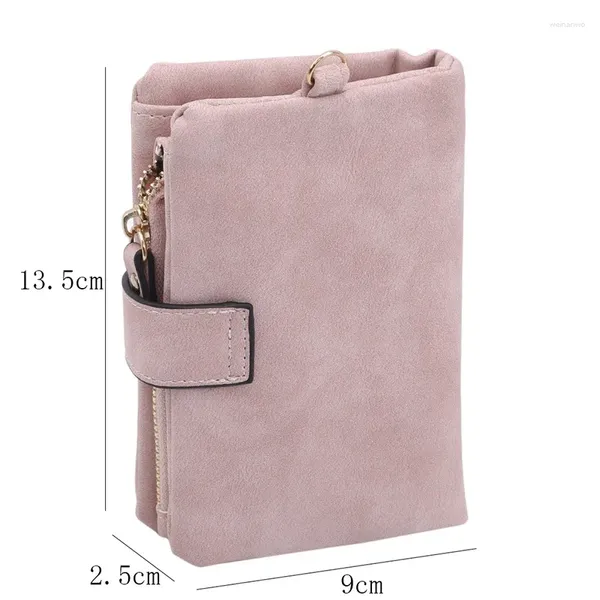 Portefeuilles en cuir femmes pièce de monnaie moraillon porte-carte sacs d'argent décontracté longue dames pochette téléphone sac à main 8 couleur mignon portefeuille