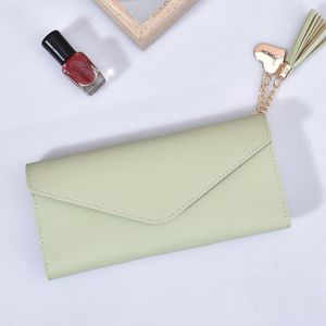 Portefeuilles Long Zipper Wallet Solid-Color Mobile Phone Bag For Travel Shopping