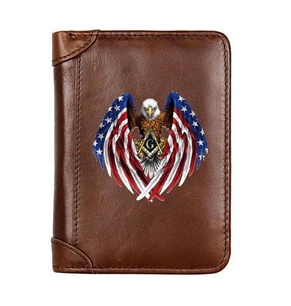 Portefeuilles luxury authentique cuir masculin portefeuille américain mason poche slim card support masculin bourses courts cadeaux de haute qualité1717891