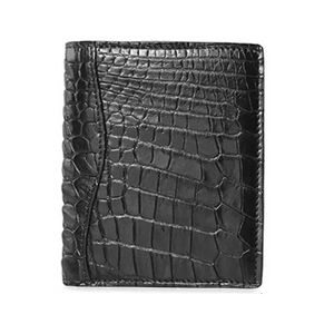 Billeteras Maibomengnuo auténtica piel de cocodrilo para hombre, billetera de moda con Clip fino para dinero, monedero vertical