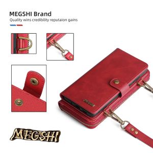 Wallets Megshi020 Detachable Wallet Backpack Sterke adsorptie Lederen telefoonhoesje voor iPhone 6 6s 7 8 Plus X XS XSMax 11 12 Pro Max