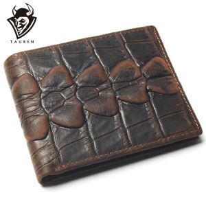 Portefeuilles hommes portefeuilles crocodiles pour mems avec poche de poche bifold support d'alligator Alligator Classic Retro Le cuir portefeuille