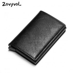 Portefeuilles Mannen Mode Mooie Zovyvol RFID Money Bag Mannelijke Vintage Zwarte Korte Portemonnee 2021 Klein Lederen Slanke Mini Dun