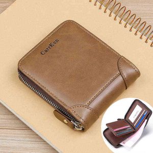 portefeuilles hommes portefeuille en cuir zipper small carte support carteira masculina couro monnaie argent sac 2022 220627