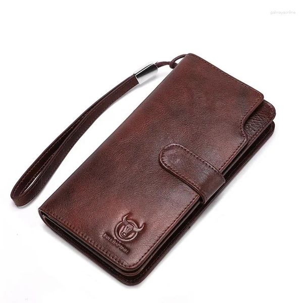 Portefeuilles hommes Long Style qualité porte-carte mâle sac à main fermeture éclair grande capacité téléphone sac en cuir portefeuille pour