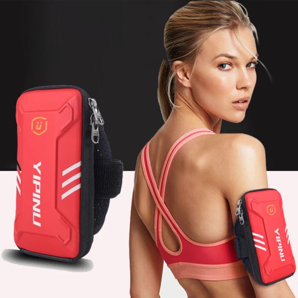 Billeteras para hombres para mujeres impermeables reflectantes bolsas de brazo deportivo nocturna corriendo corriendo ciclismo de ciclismo portavasos billetera de la billetera