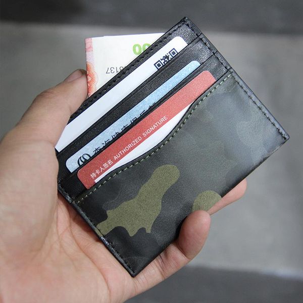 Portefeuilles Mini hommes portefeuille en cuir Pu armée Camouflage banque ID porte-monnaie mince porte-monnaie petits sacs cadeau pour hommes garçons