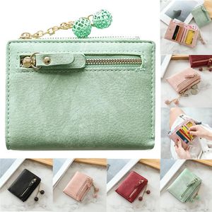 Carteras Mini Cartera Mujer Multifuncional Simple Corto Monedero Titulares de tarjetas Bolso INS Drop = 487g30