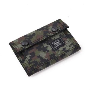 Carteras New Army Camouflage Mini Cartera mágica de cuero para hombres con bolsillo para monedas Monedero delgado Clip para dinero Bolsa Tarjeta de crédito bancaria Titular de efectivo L230303