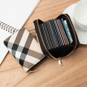 Wallets New Casual Wallet Multi-Slot Card Holder Zipper Coin Purse Small Clutch PU Money Bag Purse Cardholder Wallets for Men and Women G230308