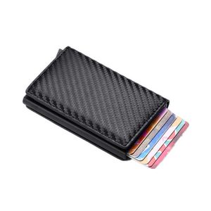 Wallets New Men women smart wallet Credit Bank card holder fashion purse Aluminum alloy Business Casual Mini wallet Brand PU Purse L221101