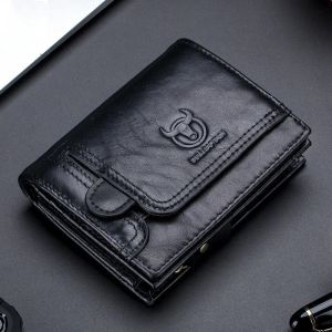 Portefeuilles nouveaux premium en cuir authentique en cuir masculin multifonctionnel portefeuille de cartes de portefeuille petite bourse haute actude en plusieurs couleurs livraison gratuite