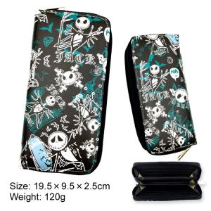 Wallets Nightmare Before Christmas Jack en Sally Long Wather Cartoon Zipper Coin Purse Gift