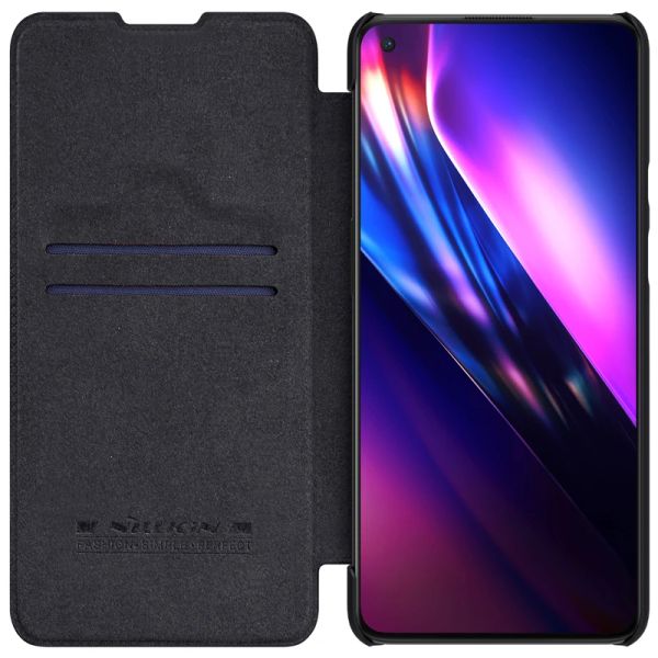 Portefeuilles Nillkin Qin Leather Case pour OnePlus 9 Carte de reprise flip poche portefeuille portefeuille PROTECTE