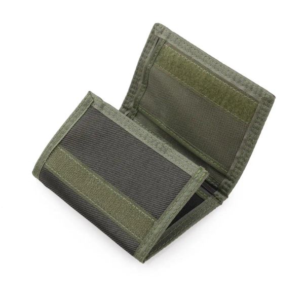 Portefeuilles Nylon Trifold portefeuille décontracté pour les hommes hommes femmes jeunes nouveau-nouveau-argent sac à bandoulière zippé de carte d'identité de carte d'identité de poche