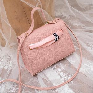 Portefeuilles pu lederen boog schoudertas messenger portemonnee luxe voor vrouwen enkele riem crossbody handtas portemonnees klein