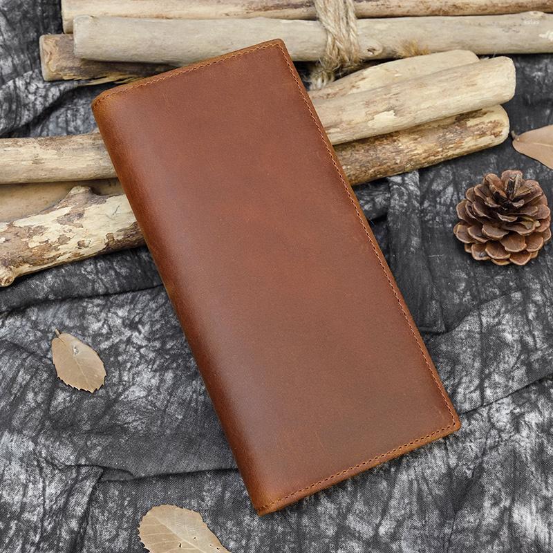 Wallets Sbirds Leather Long Wallet Brand Designer Cowhide Arrival Cow Birthday Gift Purse For Man Father Husband