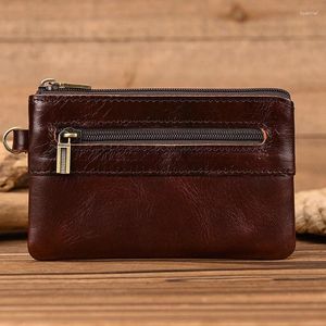 Portefeuilles sbirds Simple Style Crazy Horse Leather Pocket Wallet Coin Purse Card Holders Men Women Women