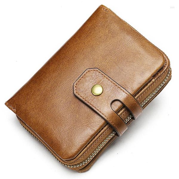 Portefeuilles Sbirds Single Zipper Coin Purse Court Portefeuille Hommes Femmes Rifd Permis de conduire Sac Multi Cartes