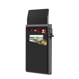 Portefeuilles SEMORID RFID Smart Wallet Carte Solder Metal Men Men Business Credit Card Pop Up Wallet Slim mini