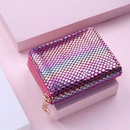 Portefeuilles Sequin Design pochette pour femmes femme argent porte-monnaie Mini court marque petit portefeuille multi-carte Bit porte-carte Carteras