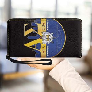 Portefeuilles Sigma Gamma Rho Luxury Designer Zipper Wallet Outdoor Travel Portable Coin Pouch Card Holder Fashion Casual Clutch Phone Bag