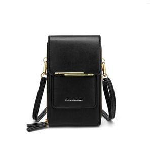 Portefeuilles petit sac à bandoulière pour téléphone portable pour femmes Mini pochette pour téléphone portable pochette portefeuille fille en cuir épaule sac à main