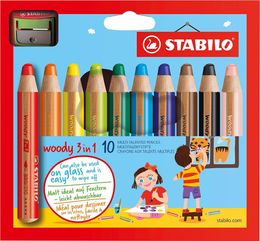 Portefeuilles stabililo woody 3 po en 1 crayon à crayons multiples portefeuille couleurs de 6/10/18 couleurs couleur crayon gamin grand crayon cadeau