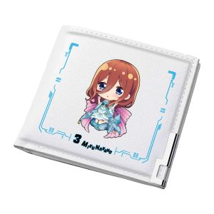 Wallets the typesse Quintuplets Kawaii Money Bag Cartoon ID Kaarthouder Anime Korte Wallets PU Leer Witte Mini Portes