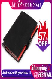 Billeteras billetera delgada de cuero de lujo para hombres titulares de tarjetas para mujeres billeteras de cresta mini bolso rojo mágico billetera minimalista 2021 marca 2938629