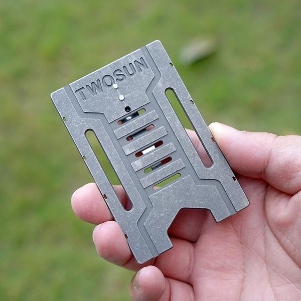 Portefeuilles en alliage titanium portefeuille métal monnaie d'outils d'outil d'outil d'outil EDC Clip EDC