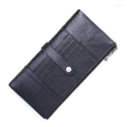 Portefeuilles Top heren lange geldportemonnee Multi Men Business Brand Card Holder Coin Purse Handtas Handtas Handtassen Minimalisme