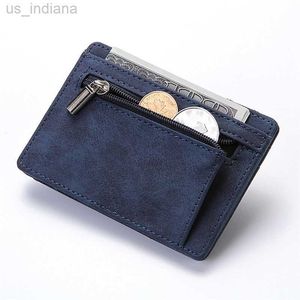 Portefeuilles Ultra mince Mini portefeuille hommes petit portefeuille affaires en cuir PU portefeuilles magiques de haute qualité porte-monnaie porte-monnaie portefeuilles L220929